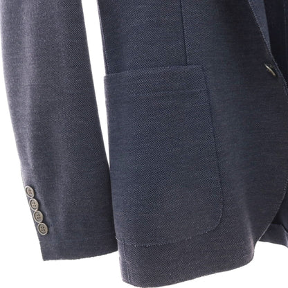 【中古】イレブンティ eleventy コットンポリエステルナイロン ジャージー 2B カジュアルジャケット ネイビー【サイズ42】【 状態ランクC 】【 メンズ 】