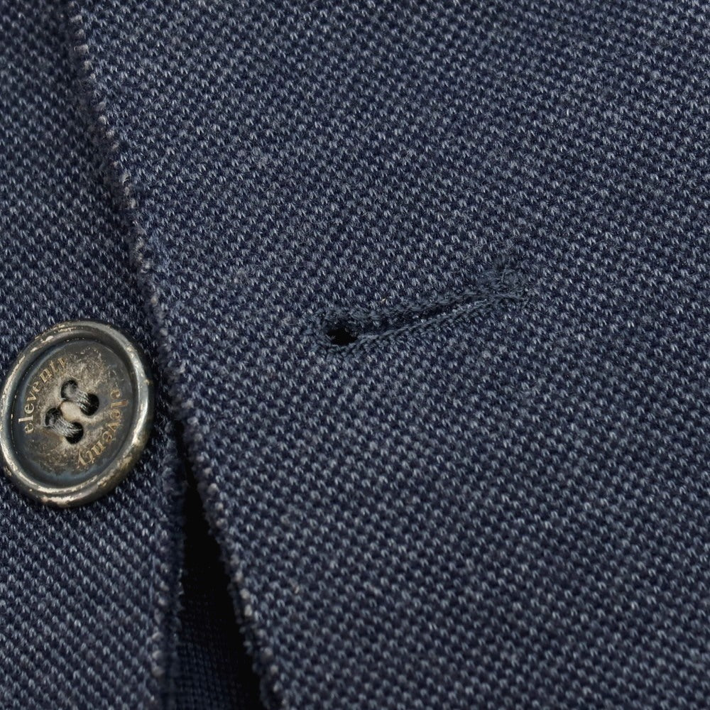 【中古】イレブンティ eleventy コットンポリエステルナイロン ジャージー 2B カジュアルジャケット ネイビー【サイズ42】【 状態ランクC 】【 メンズ 】