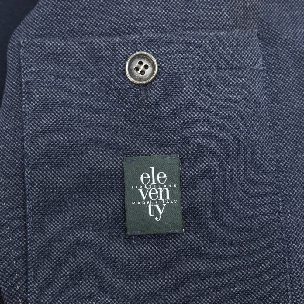 【中古】イレブンティ eleventy コットンポリエステルナイロン ジャージー 2B カジュアルジャケット ネイビー【サイズ42】【 状態ランクC 】【 メンズ 】