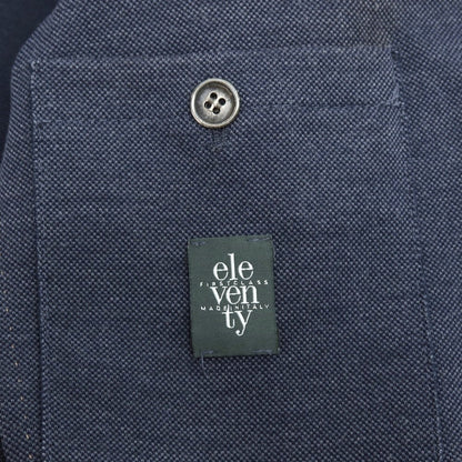【中古】イレブンティ eleventy コットンポリエステルナイロン ジャージー 2B カジュアルジャケット ネイビー【サイズ42】【 状態ランクC 】【 メンズ 】