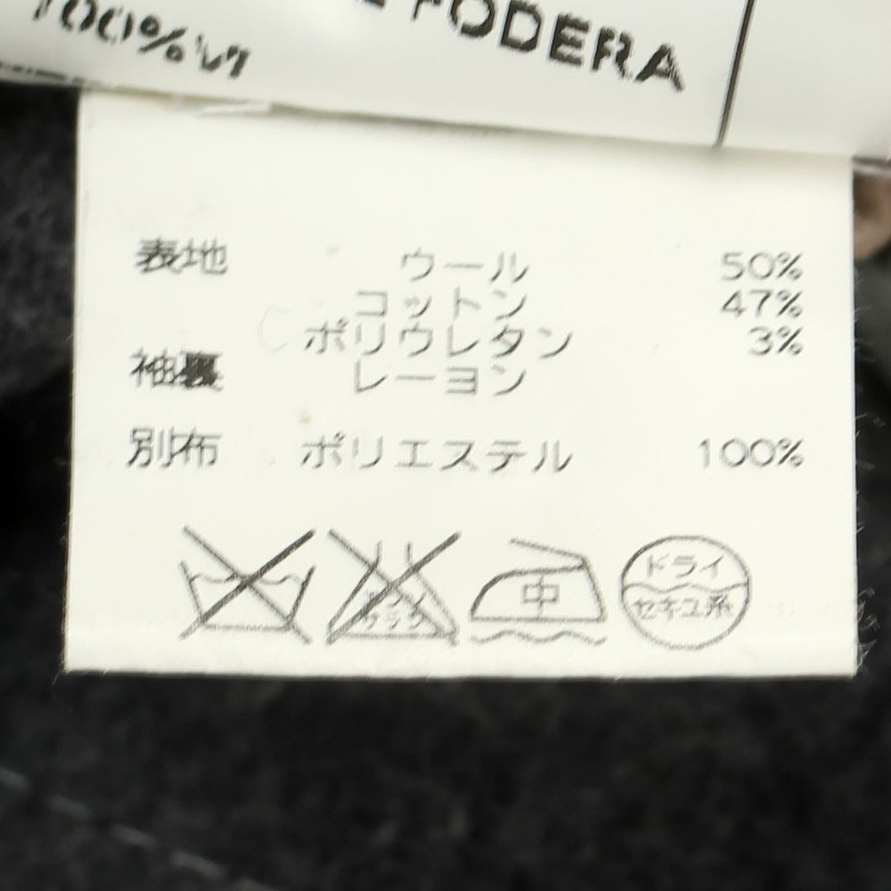 【中古】イレブンティ eleventy ウールコットン ジャージー ハウンドトゥース 2B カジュアルジャケット グレー【 44 】【 状態ランクC 】【 メンズ 】