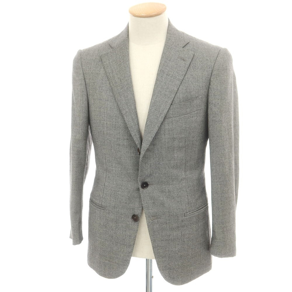 【中古】イザイア ISAIA UNITED ARROWS別注 ウール 3B テーラードジャケット グレー【 44 】【 状態ランクC 】【 メンズ 】