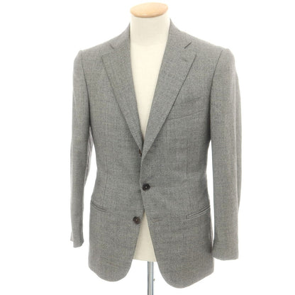 【中古】イザイア ISAIA UNITED ARROWS別注 ウール 3B テーラードジャケット グレー【 44 】【 状態ランクC 】【 メンズ 】