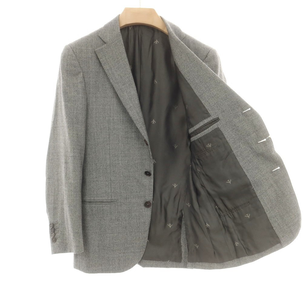 【中古】イザイア ISAIA UNITED ARROWS別注 ウール 3B テーラードジャケット グレー【 44 】【 状態ランクC 】【 メンズ 】