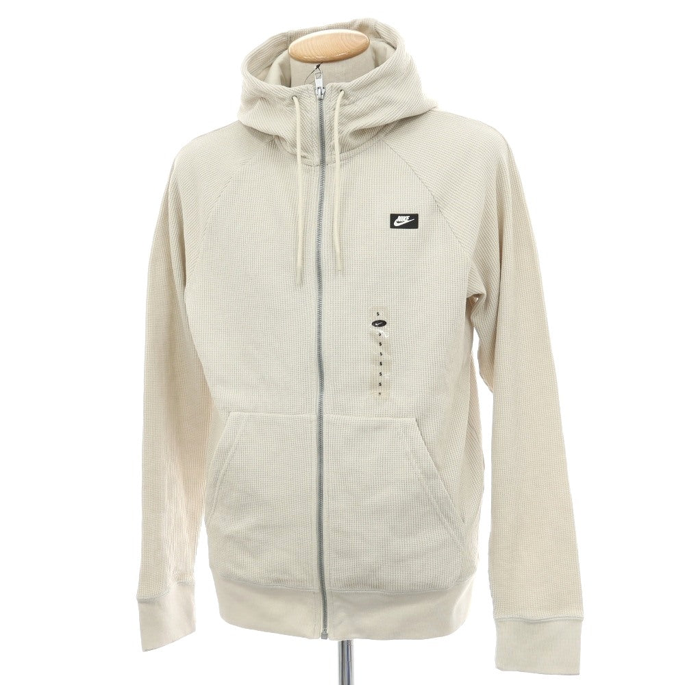 【中古】ナイキ NIKE コットンポリエステル ワッフル ジップアップ パーカー ベージュ【サイズS】【 状態ランクA 】【 メンズ 】