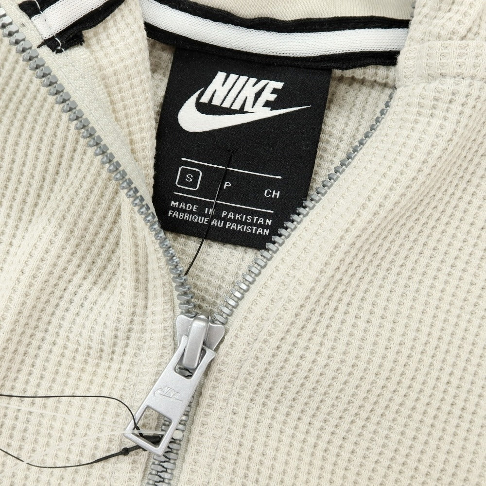 【中古】ナイキ NIKE コットンポリエステル ワッフル ジップアップ パーカー ベージュ【サイズS】【 状態ランクA 】【 メンズ 】