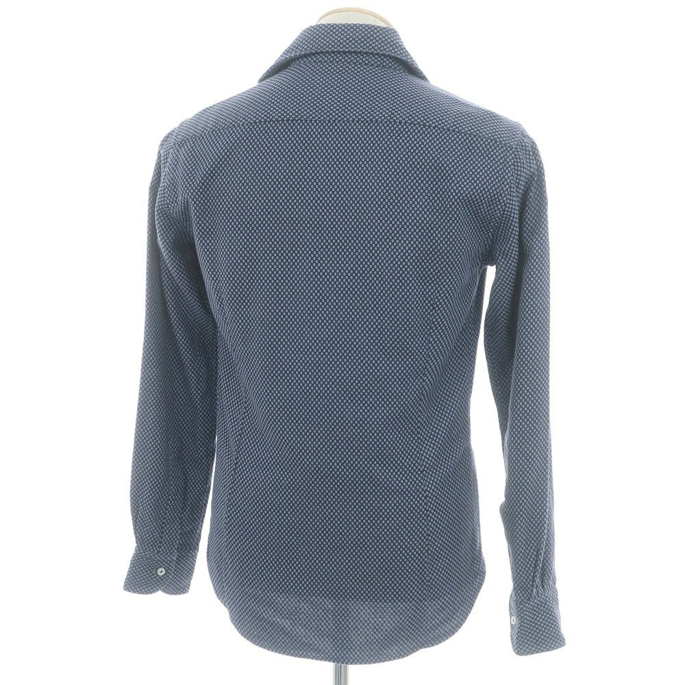 【中古】オリアン ORIAN コットン ホリゾンタルカラー カジュアルシャツ ネイビー【 37 】【 状態ランクB 】【 メンズ 】