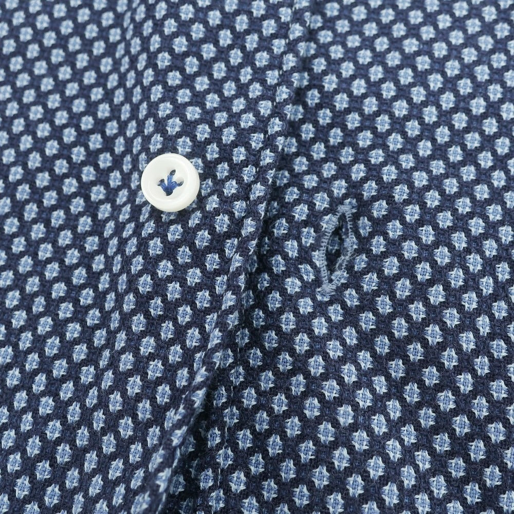 【中古】オリアン ORIAN コットン ホリゾンタルカラー カジュアルシャツ ネイビー【 37 】【 状態ランクB 】【 メンズ 】