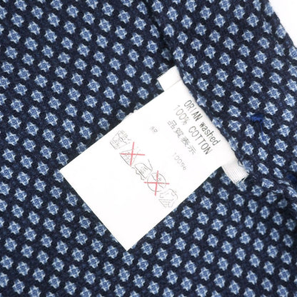 【中古】オリアン ORIAN コットン ホリゾンタルカラー カジュアルシャツ ネイビー【 37 】【 状態ランクB 】【 メンズ 】