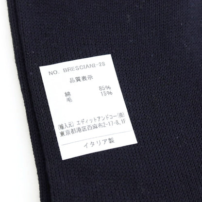 【中古】【未使用】ブレッシアーニ BRESCIANI コットンウール ソックス 靴下 ネイビーxブルー【サイズ10.5】【 状態ランクS 】【 メンズ 】