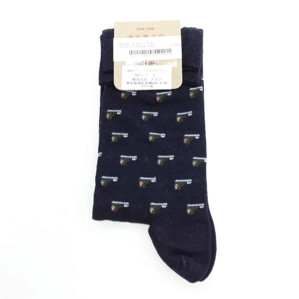 【中古】【未使用】アルテア Altea Sneakers SOCKS コットンナイロンポリウレタン ソックス 靴下 ネイビー【サイズFree】【 状態ランクS 】【 メンズ 】