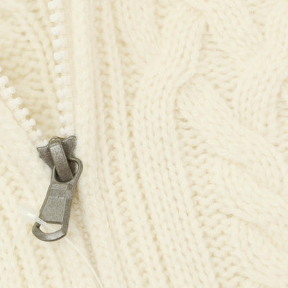 【中古】ランベルトロザーニ LAMBERTO LOSANI ウールシルクカシミヤ ダブルジップ ニットパーカー ホワイト【 48 】【 状態ランクC 】【 メンズ 】