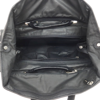 【SALE30%OFF/返品不可】【中古】オロビアンコ Orobianco ナイロン×レザー ジャカードロゴ トートバッグ ブラック【 状態ランクC 】【 メンズ 】