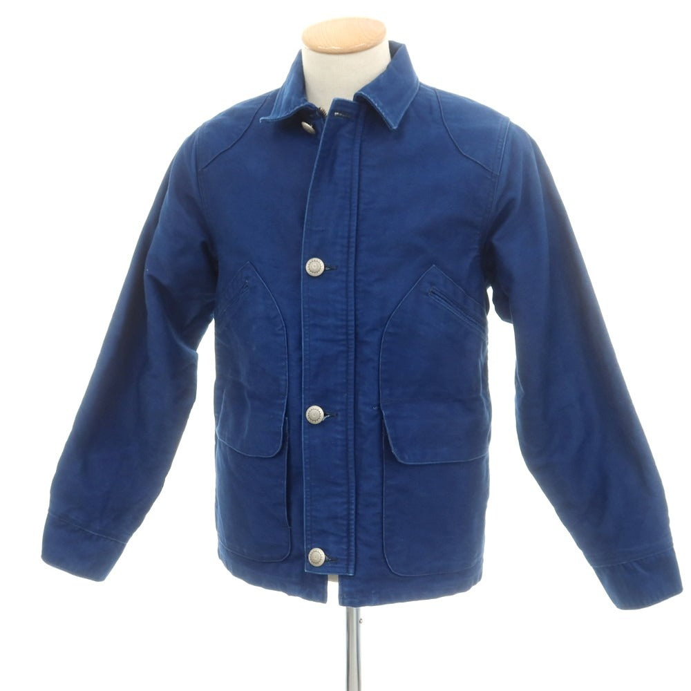 【中古】モモタロウ ジーンズ MOMOTARO JEANS コットン ワークジャケット ネイビー【サイズ36】【 状態ランクC 】【 メンズ 】 [APD]