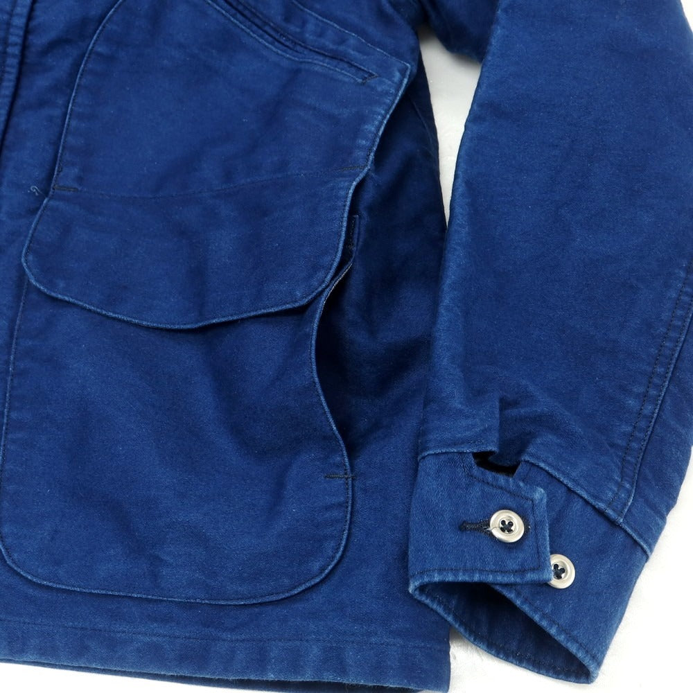 【中古】モモタロウ ジーンズ MOMOTARO JEANS コットン ワークジャケット ネイビー【サイズ36】【 状態ランクC 】【 メンズ 】 [APD]