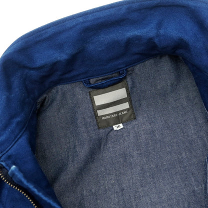 【中古】モモタロウ ジーンズ MOMOTARO JEANS コットン ワークジャケット ネイビー【 36 】【 状態ランクC 】【 メンズ 】