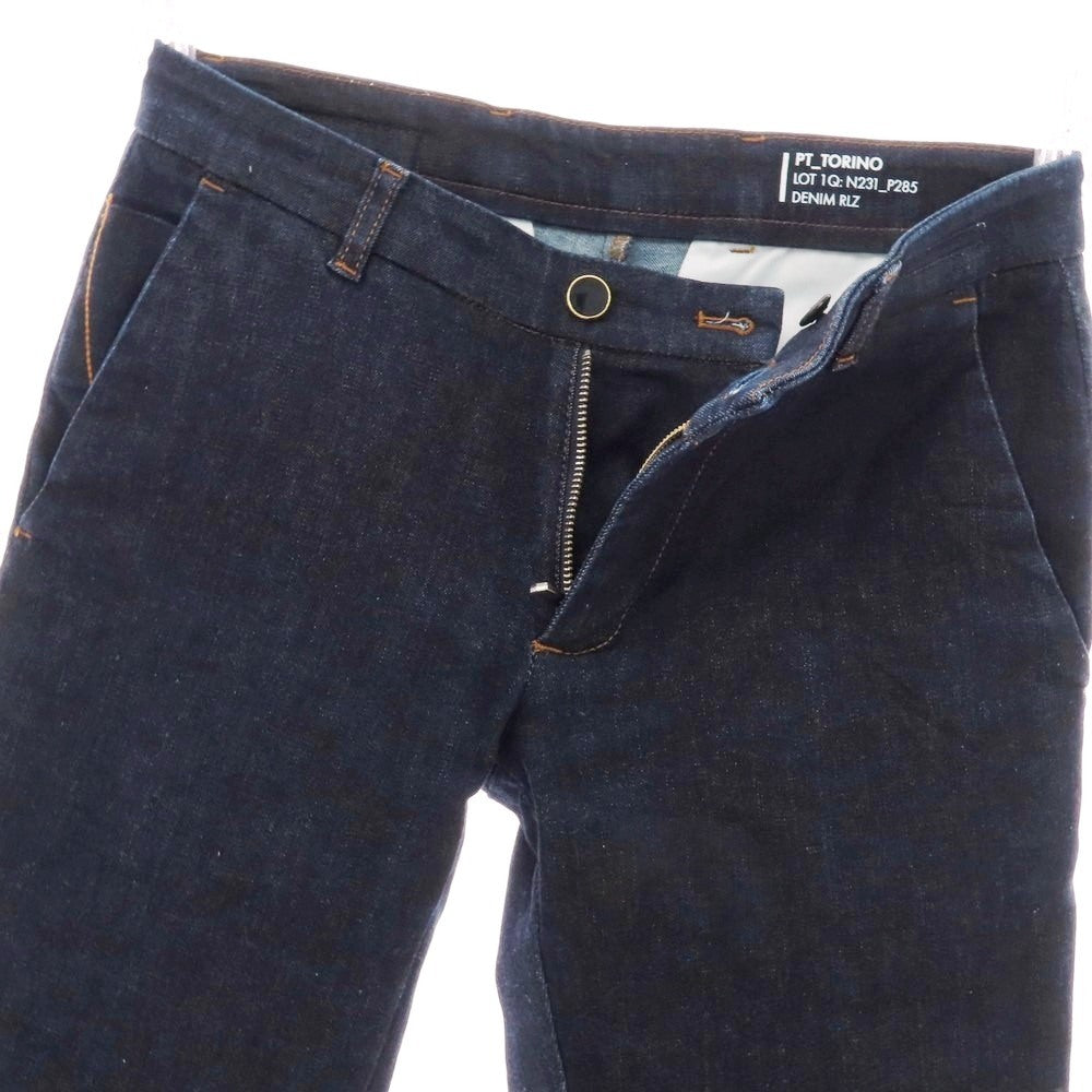 【中古】ピーティートリノ デニム PT TORINO DENIM HOUSE ストレッチ コットンポリエステル デニムパンツ ジーンズ ネイビー【サイズ28】【 状態ランクA 】【 メンズ 】[CPD]