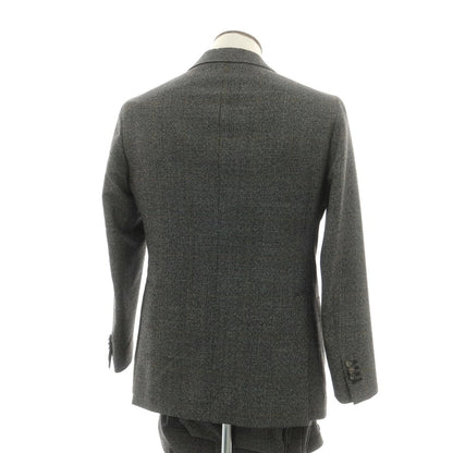 【中古】タリアトーレ TAGLIATORE ウール チェック 2つボタンスーツ ダークグレーxイエロー【 50 】【 状態ランクA 】【 メンズ 】