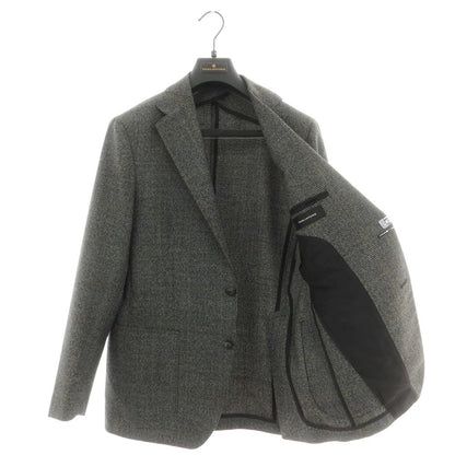 【中古】タリアトーレ TAGLIATORE ウール チェック 2つボタンスーツ ダークグレーxイエロー【 50 】【 状態ランクA 】【 メンズ 】