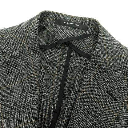 【中古】タリアトーレ TAGLIATORE ウール チェック 2つボタンスーツ ダークグレーxイエロー【 50 】【 状態ランクA 】【 メンズ 】