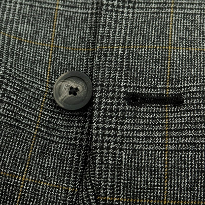 【中古】タリアトーレ TAGLIATORE ウール チェック 2つボタンスーツ ダークグレーxイエロー【 50 】【 状態ランクA 】【 メンズ 】