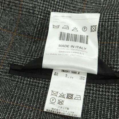 【中古】タリアトーレ TAGLIATORE ウール チェック 2つボタンスーツ ダークグレーxイエロー【 50 】【 状態ランクA 】【 メンズ 】