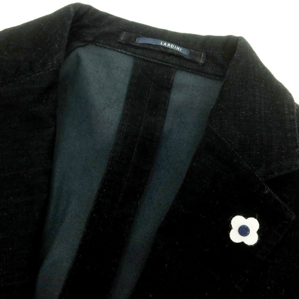 【中古】ラルディーニ LARDINI コットンウールコーデュロイ 3つボタンスーツ ブラック【サイズ50】【 状態ランクB 】【 メンズ 】[BPD]