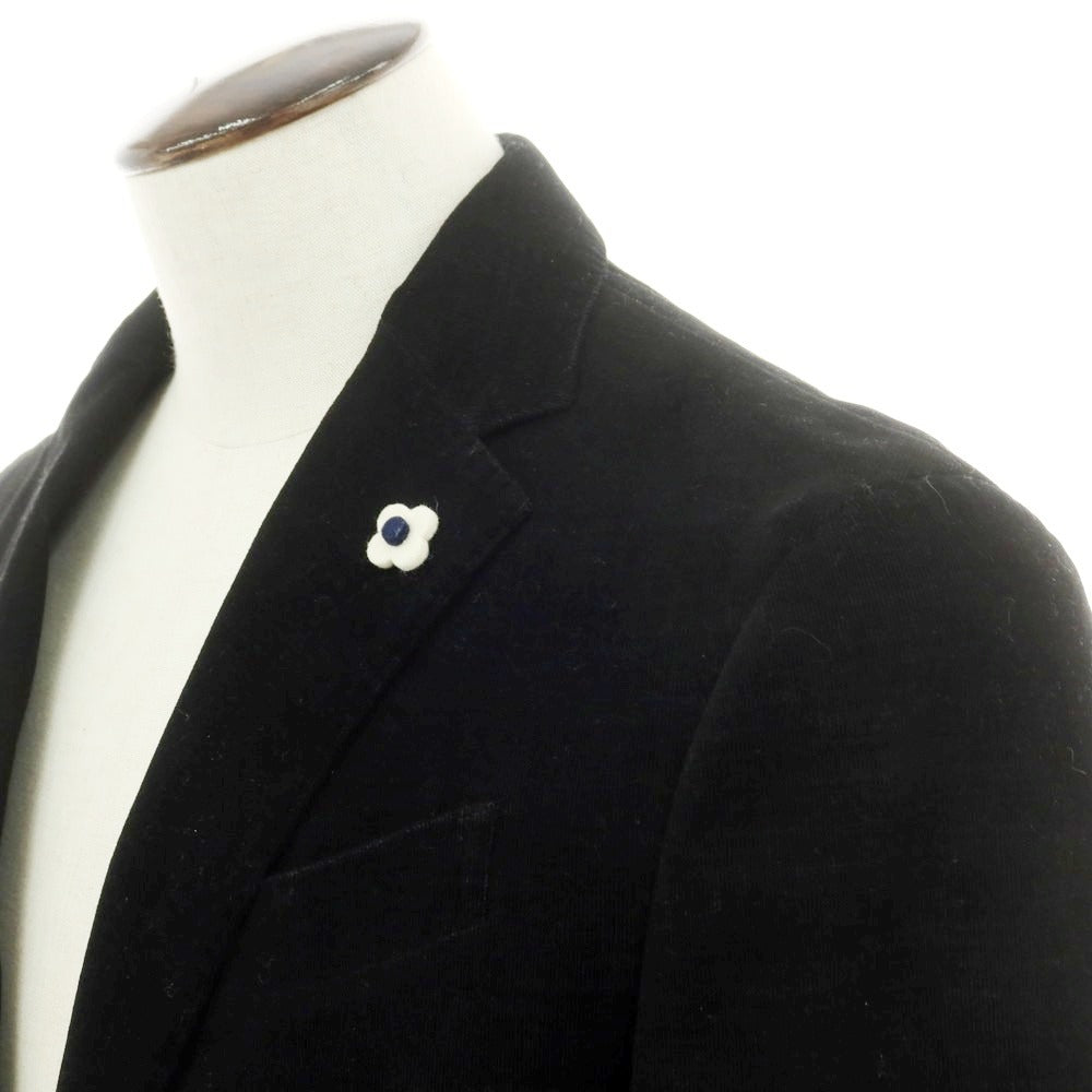 【中古】ラルディーニ LARDINI コットンウールコーデュロイ 3つボタンスーツ ブラック【サイズ50】【 状態ランクB 】【 メンズ 】[BPD]