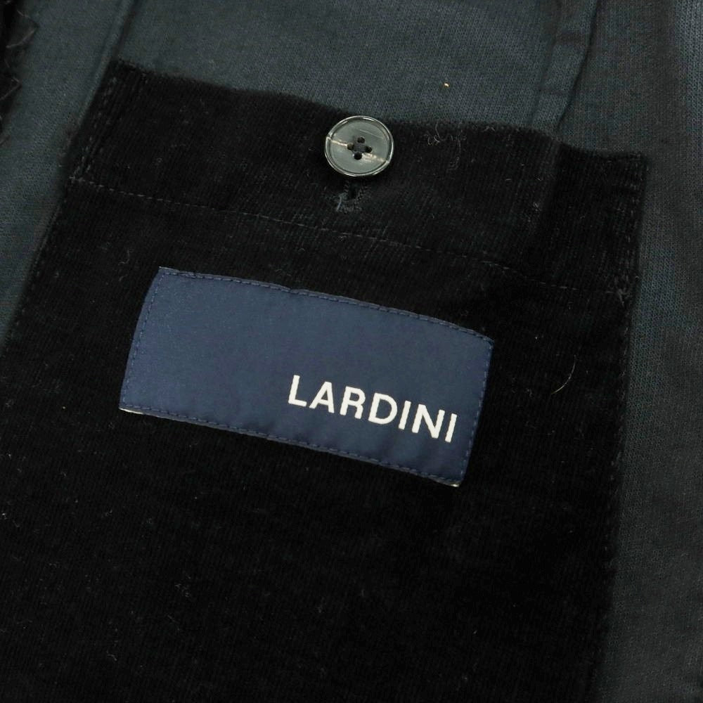 【中古】ラルディーニ LARDINI コットンウールコーデュロイ 3つボタンスーツ ブラック【サイズ50】【 状態ランクB 】【 メンズ 】[BPD]