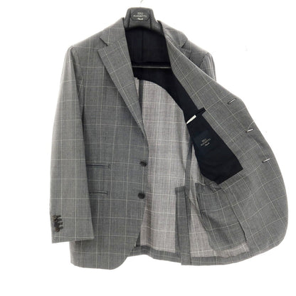 【中古】ティト アレグレット TITO ALLEGRETTO ウール チェック 3つボタンスーツ ライトグレー【サイズ50】【 状態ランクB 】【 メンズ 】