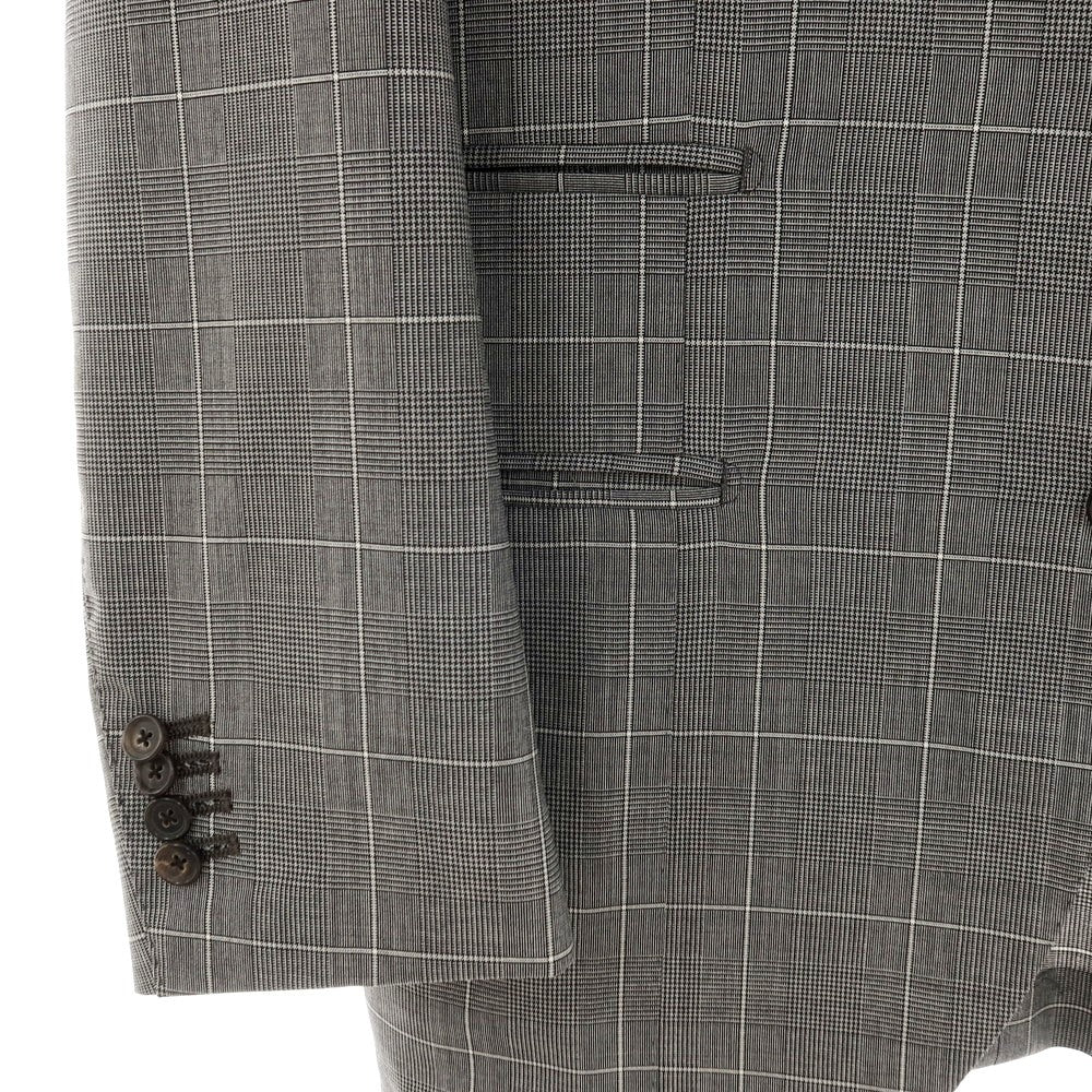 【中古】ティト アレグレット TITO ALLEGRETTO ウール チェック 3つボタンスーツ ライトグレー【サイズ50】【 状態ランクB 】【 メンズ 】