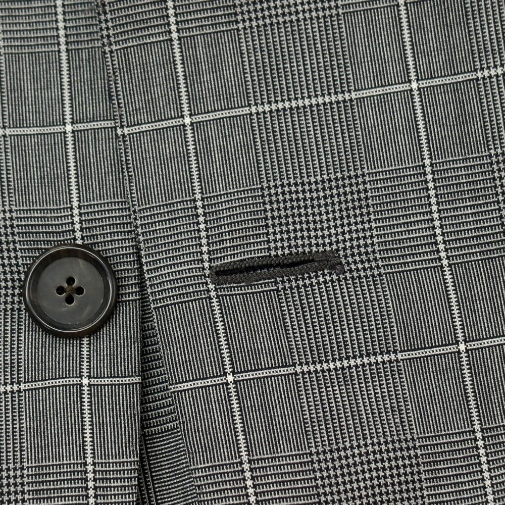 【中古】ティト アレグレット TITO ALLEGRETTO ウール チェック 3つボタンスーツ ライトグレー【サイズ50】【 状態ランクB 】【 メンズ 】