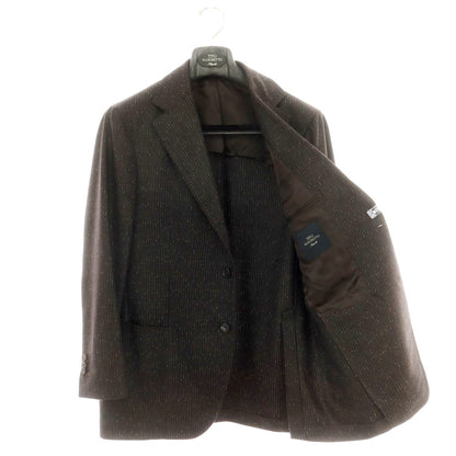 【中古】ティト アレグレット TITO ALLEGRETTO ウール ストライプ 3つボタンスーツ ダークブラウン【 50 】【 状態ランクB 】【 メンズ 】