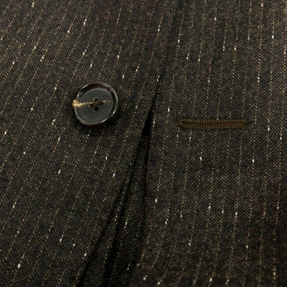 【中古】ティト アレグレット TITO ALLEGRETTO ウール ストライプ 3つボタンスーツ ダークブラウン【 50 】【 状態ランクB 】【 メンズ 】