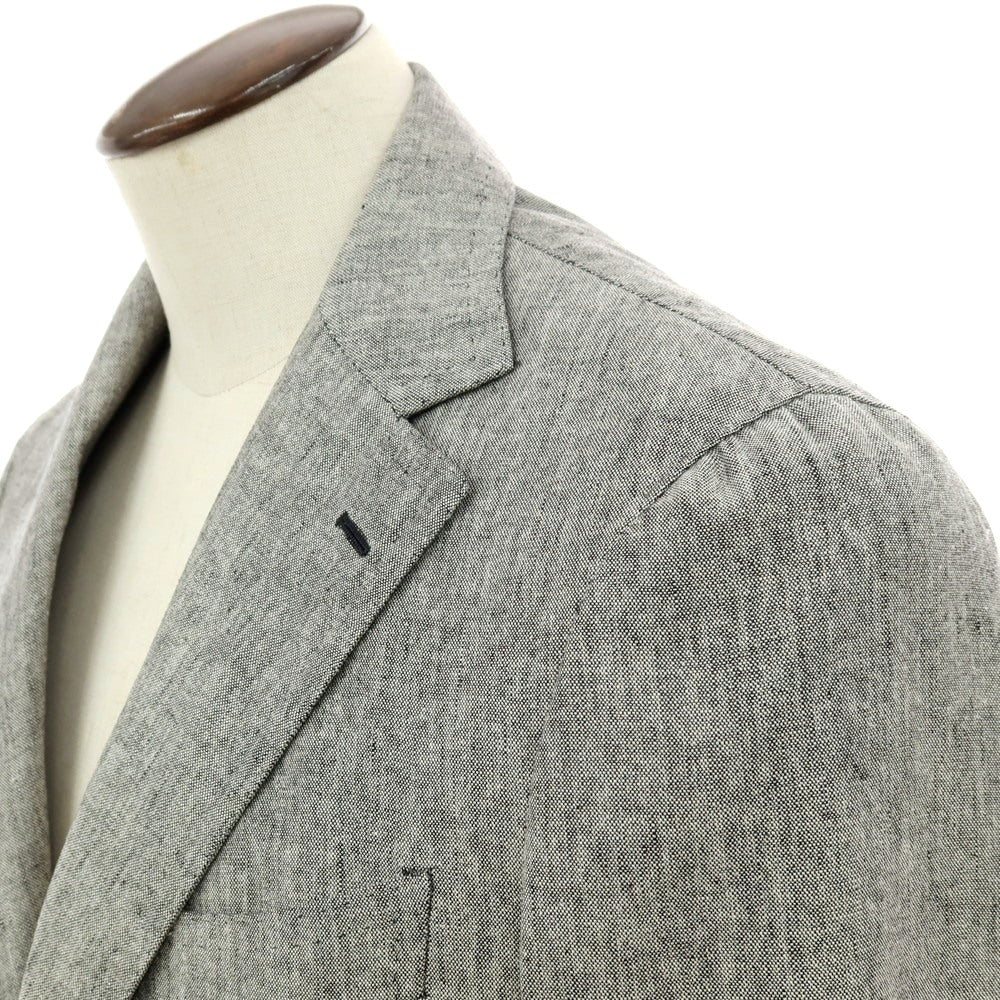 【中古】ティト アレグレット TITO ALLEGRETTO シルクリネン 3B テーラードジャケット ライトグレー【サイズ50】【 状態ランクB 】【 メンズ 】