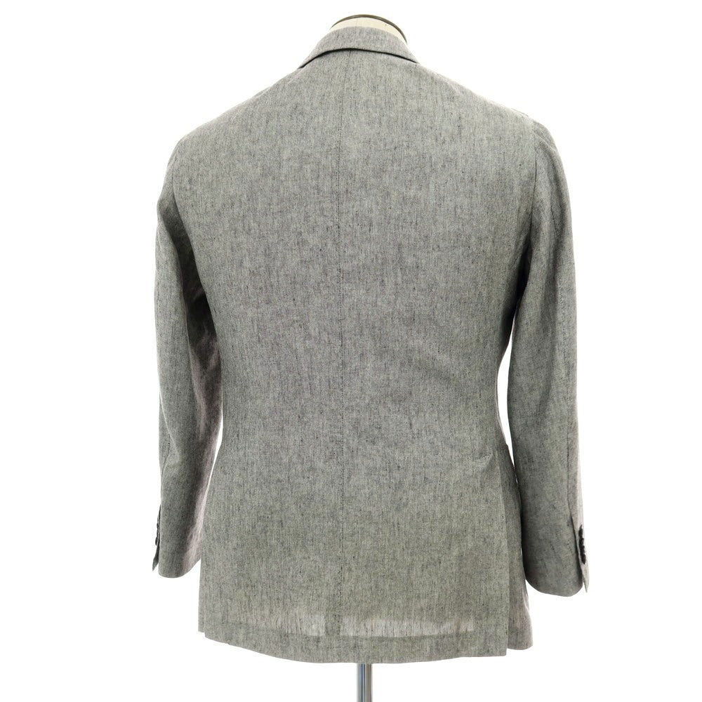 【中古】ティト アレグレット TITO ALLEGRETTO シルクリネン 3B テーラードジャケット ライトグレー【サイズ50】【 状態ランクB 】【 メンズ 】