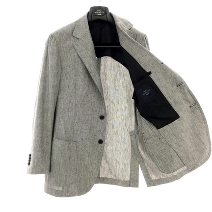 【中古】ティト アレグレット TITO ALLEGRETTO シルクリネン 3B テーラードジャケット ライトグレー【サイズ50】【 状態ランクB 】【 メンズ 】