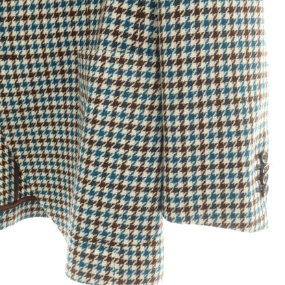 【中古】タリアトーレ TAGLIATORE ウールナイロン ガンクラブチェック 2B テーラードジャケット ブルーxホワイト【 50 】【 状態ランクB 】【 メンズ 】