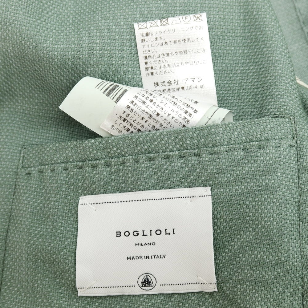 【中古】ボリオリ BOGLIOLI K.JACKET ウールポリエステル 2B テーラードジャケット グリーン【サイズ50】【 状態ランクC 】【 メンズ 】