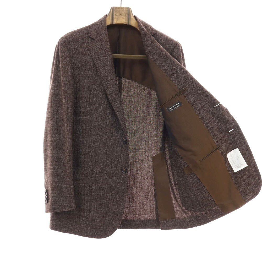 【中古】スティレ ラティーノ STILE LATINO ウール 3B テーラードジャケット ブラウン【サイズ50】【 状態ランクC 】【 メンズ 】