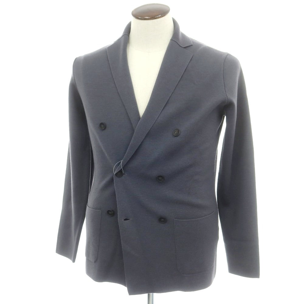 【中古】フィリッポ デ ローレンティス FILIPPO DE LAURENTIIS ウール ダブル6B ニットジャケット グレー【 50 】【 状態ランクB 】【 メンズ 】