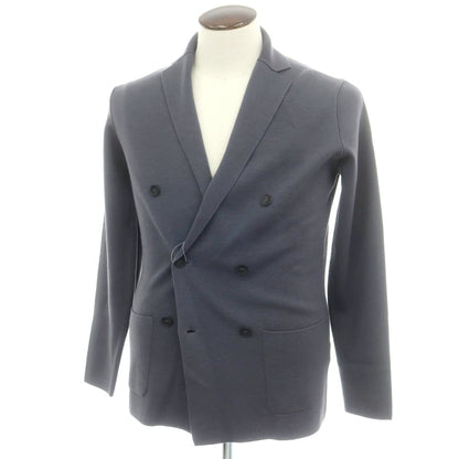 【中古】フィリッポ デ ローレンティス FILIPPO DE LAURENTIIS ウール ダブル6B ニットジャケット グレー【 50 】【 状態ランクB 】【 メンズ 】