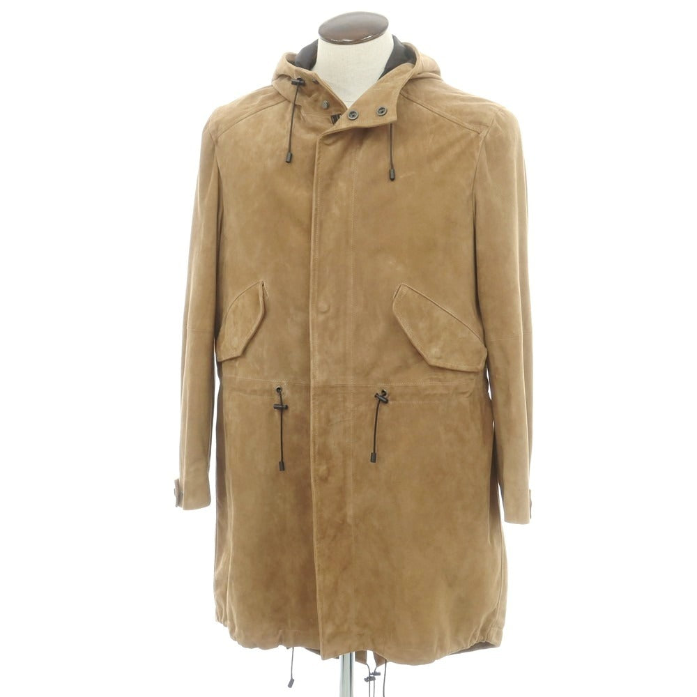 【中古】エンメティ EMMETI ゴートスエード モッズコート ブラウン【 50 】【 状態ランクB 】【 メンズ 】