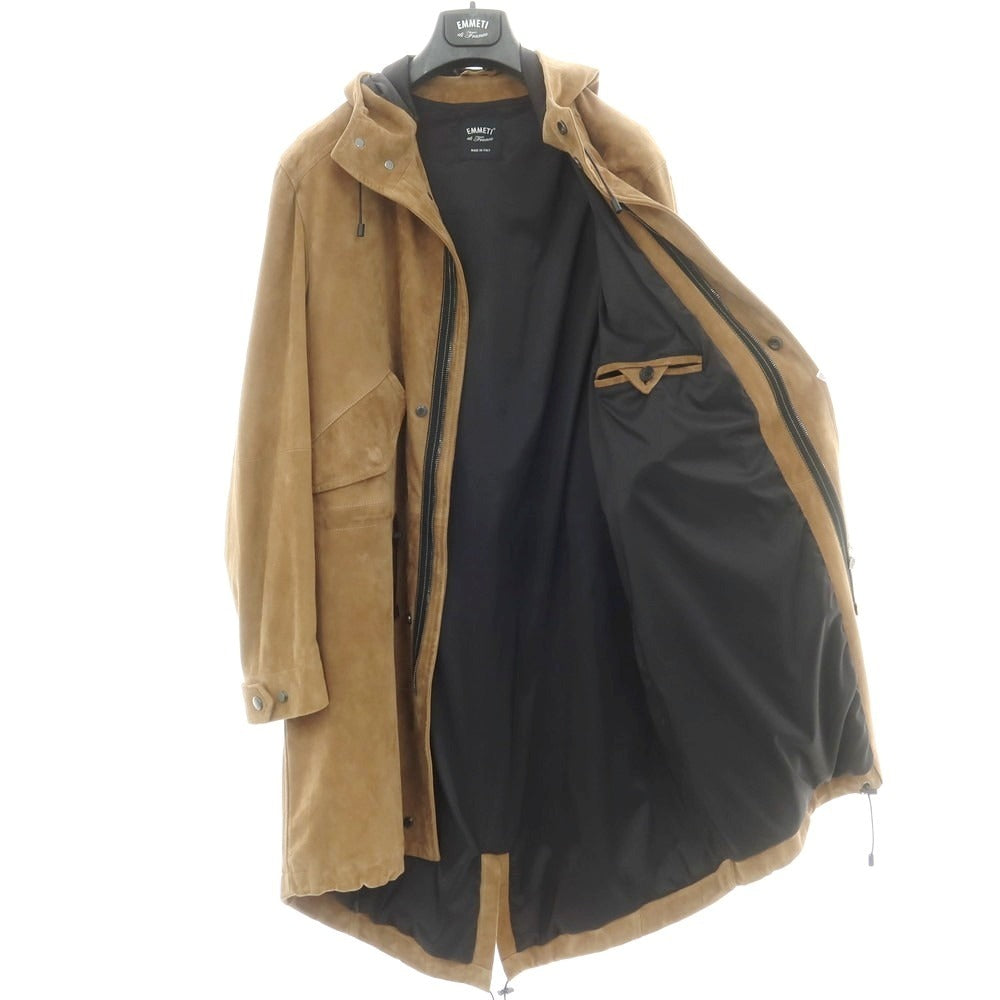 【中古】エンメティ EMMETI ゴートスエード モッズコート ブラウン【 50 】【 状態ランクB 】【 メンズ 】
