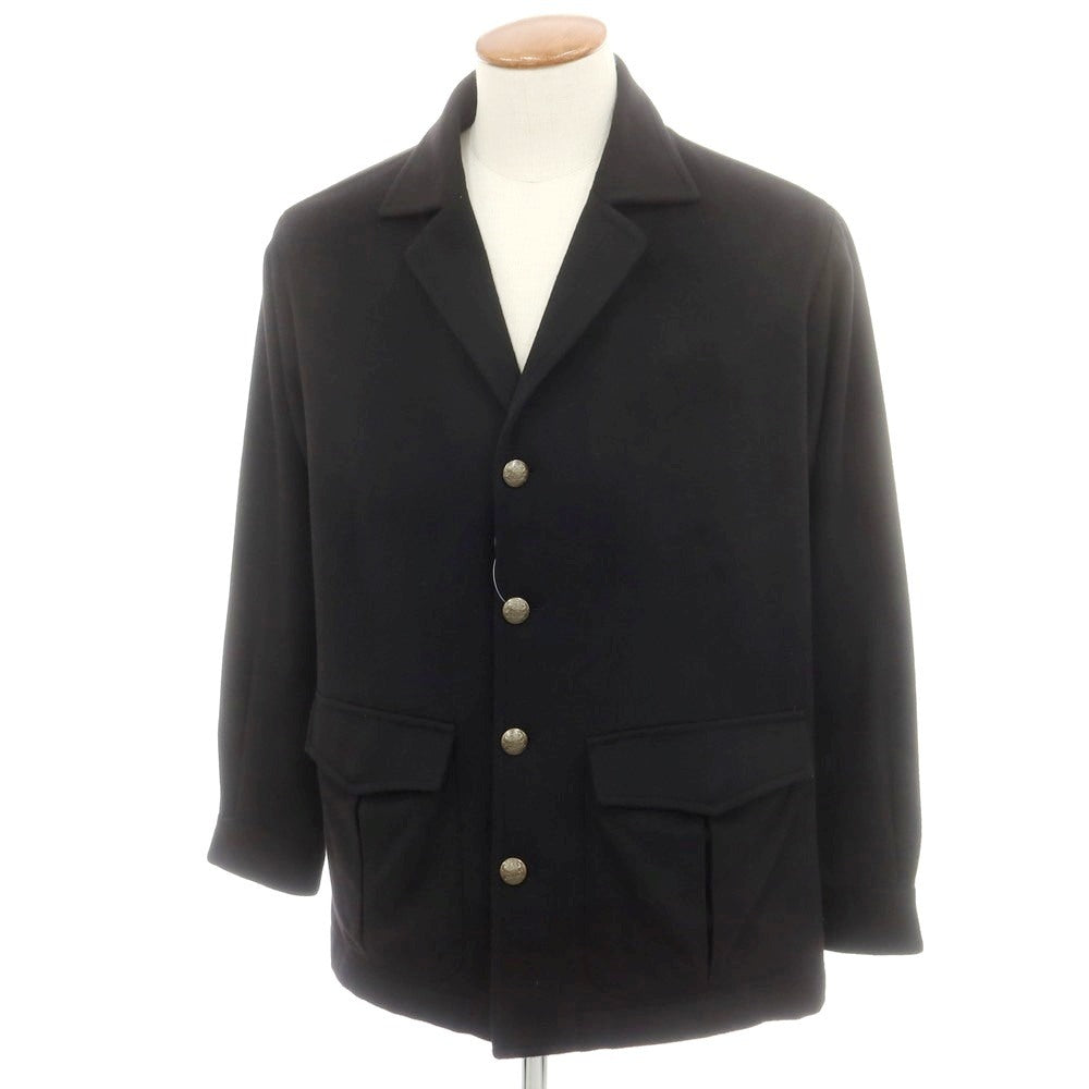 【中古】サルトリオ Sartorio カシミヤ テーラードジャケット型 ブルゾン ブラック【 表記なし（M位） 】【 状態ランクC 】【 メンズ 】