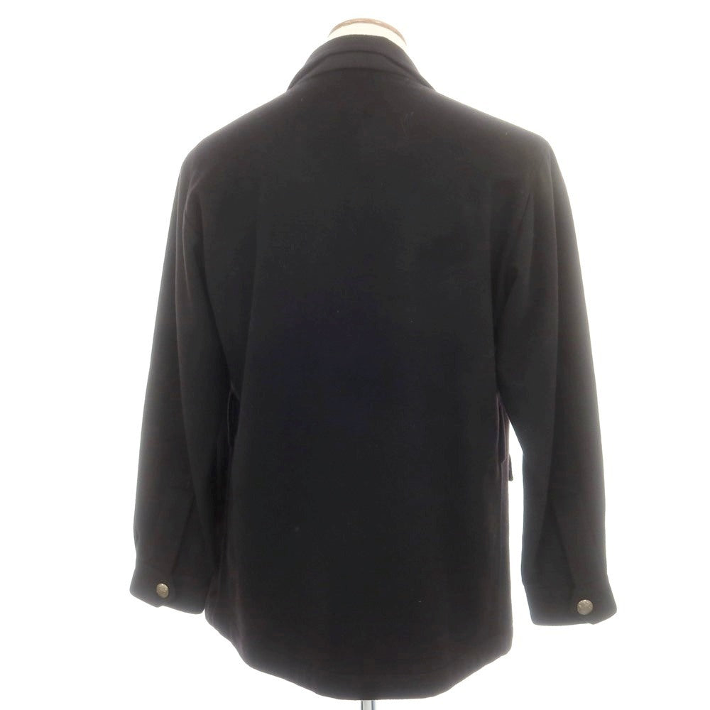 【中古】サルトリオ Sartorio カシミヤ テーラードジャケット型 ブルゾン ブラック【 表記なし（M位） 】【 状態ランクC 】【 メンズ 】
