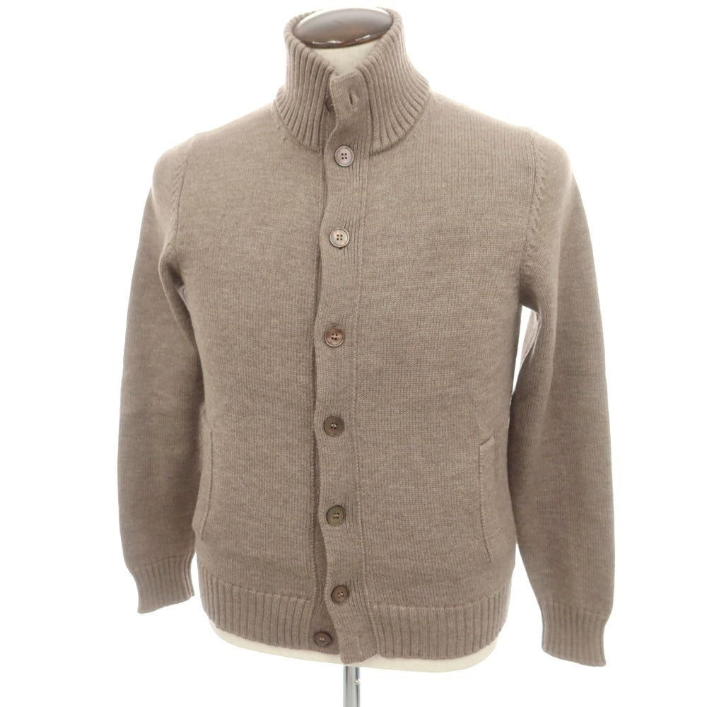 【中古】ザノーネ ZANONE CHIOTO キョート ミドルゲージ ウール スタンドカラー カーディガン トープ系【 50 】【 状態ランクB 】【 メンズ 】
