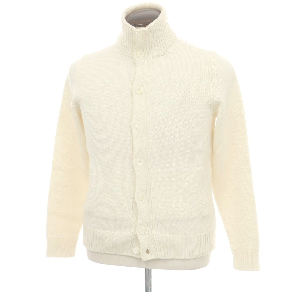 【中古】ザノーネ ZANONE CHIOTO キョート ミドルゲージ ウール スタンドカラー カーディガン アイボリー【 50 】【 状態ランクB 】【 メンズ 】