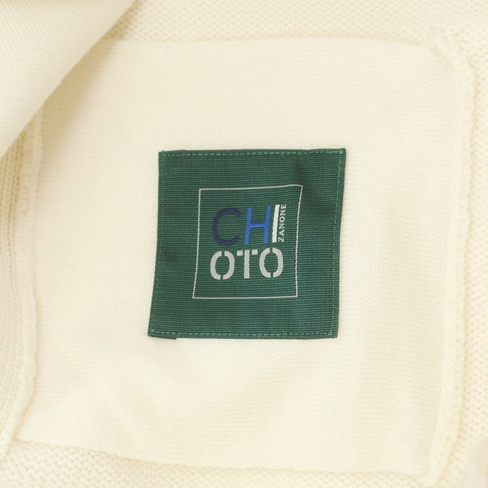 【中古】ザノーネ ZANONE CHIOTO キョート ミドルゲージ ウール スタンドカラー カーディガン アイボリー【 50 】【 状態ランクB 】【 メンズ 】