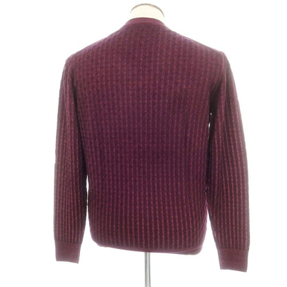 【中古】クルチアーニ CRUCIANI ウール クルーネック プルオーバーニット パープル【 50 】【 状態ランクA 】【 メンズ 】